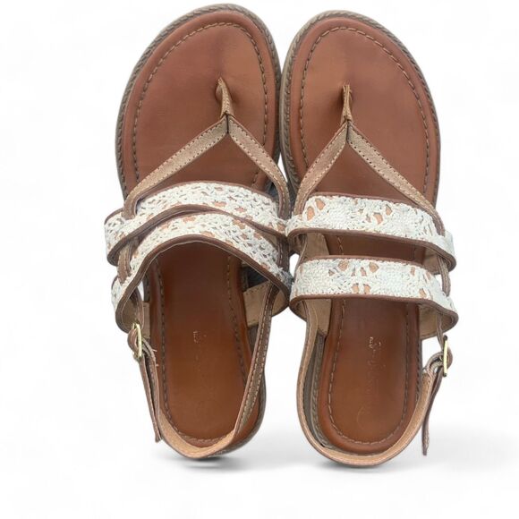 Cat & Jack Girl Size 4 Brown Adjustable Ankle Strap Sandals - Picture 2 of 9